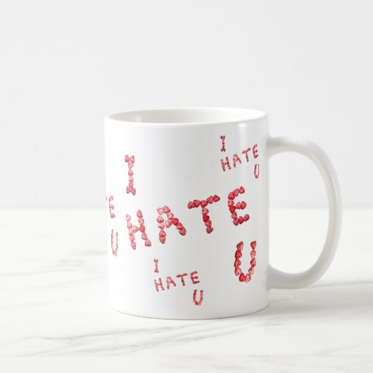 私はキャンデーのハートのコーヒーカップのマグ憎みます コーヒーマグカップ (右)