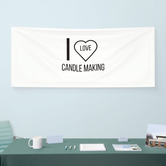 私はキャンドル作りが大好きです 横断幕 (トレードショー)