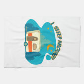 私はキャンパーのまわりにヴァンキャンピングエクスプローラー自然 キッチンタオル (横)