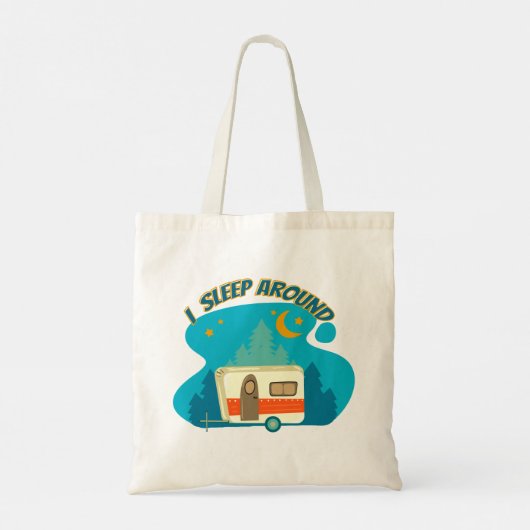 私はキャンパーのまわりにヴァンキャンピングエクスプローラー自然 トートバッグ (裏面)