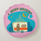 私はキャンパーのまわりにヴァンキャンピングエクスプローラー自然 ラウンドクッション (裏面)
