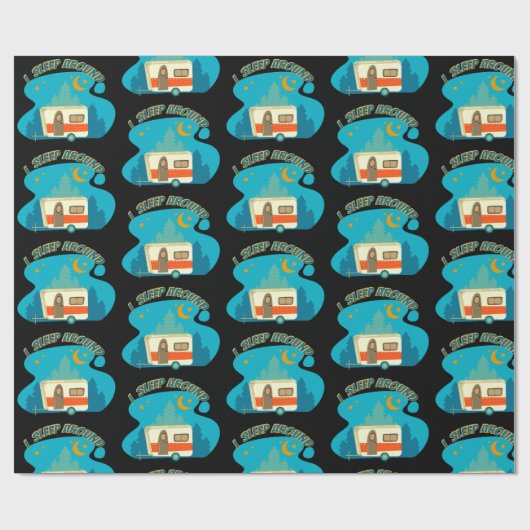私はキャンパーのまわりにヴァンキャンピングエクスプローラー自然 ラッピングペーパー (フラット)