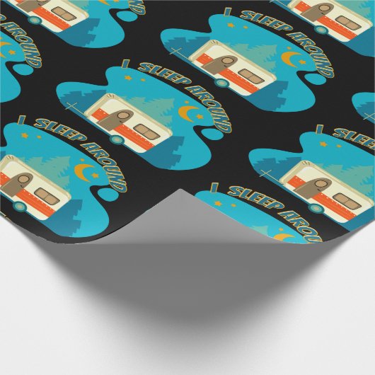 私はキャンパーのまわりにヴァンキャンピングエクスプローラー自然 ラッピングペーパー (角)