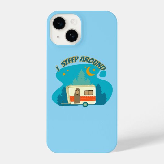 私はキャンパーのまわりにヴァンキャンピングエクスプローラー自然 iPhoneケース (裏面)