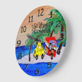 私はキャンパーの壁時計を刈った場所に行く ラージ壁時計 (傾斜)