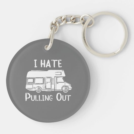 私はキャンパーRVオートホームを引き出すのが嫌動揺してい キーホルダー (裏面)