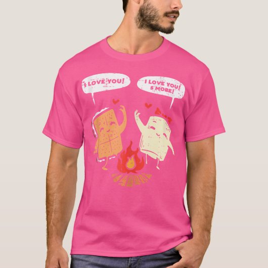 私はキャンピングカップルおもしろいキャンピングマンWより愛 Tシャツ (正面)