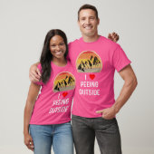 私はキャンピングハイキングマウンおもしろいタイの外でボーイングが大好き Tシャツ (ユニセックス)