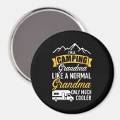 私はキャンプおばあちゃん マグネット (正面/裏面)