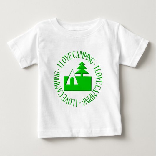 私はキャンプが大好きだ ベビーTシャツ (正面)