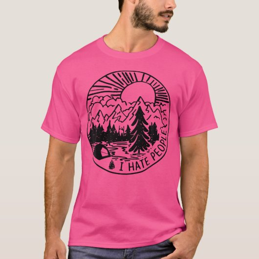 私はキャンプが大好きな人が大嫌い Tシャツ (正面)