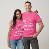 私はキャンプが大好き私は飲むアウトドアBonfire Ca Tシャツ (ユニセックス)