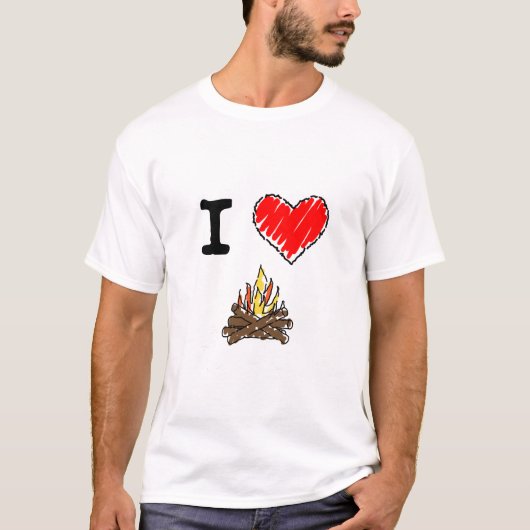 私はキャンプすることを愛します Tシャツ (正面)
