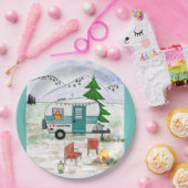 私はキャンプに大好き紙プレート ペーパープレート (パーティー)