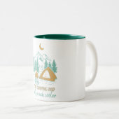 私はキャンプパパ父おもしろいの日のキャンプ ツートーンマグカップ (正面右)