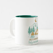 私はキャンプパパ父おもしろいの日のキャンプ ツートーンマグカップ (正面左)