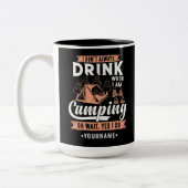 私はキャンプ中は必ずしも飲まない ツートーンマグカップ (左)