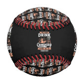 私はキャンプ中は必ずしも飲まない 野球ボール (裏面)