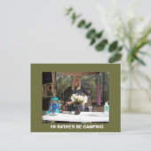 私はキャンプ用はがき葉書を好む ポストカード (スタンド正面)
