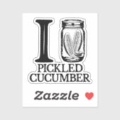 私はキュウリのピクルス大好き – ヴィンテージキュウリ シール (シート)
