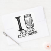 私はキュウリのピクルス大好き – ヴィンテージキュウリ スクエアシール (封筒)