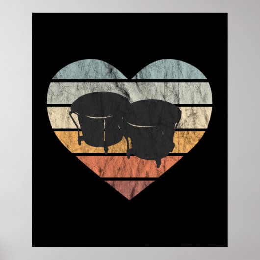 私はキューバのボンゴドラムが大好き ポスター (正面)