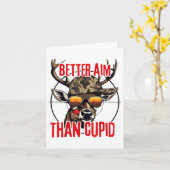 私はキューピッド狩りバレンタインデーより良い目標 カード (黄色い花)