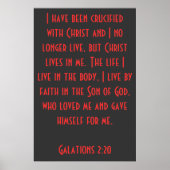 私はキリストと共に十字架につけられた…ガラテヤ人への手紙第2章20節 ポスター (正面)