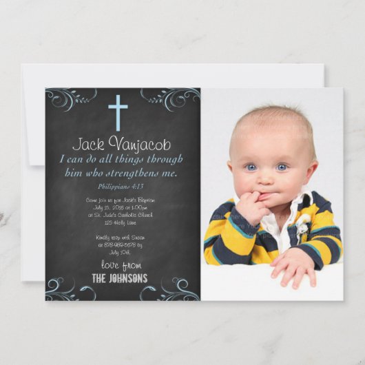 私はキリストのベビー 招待状 (正面)
