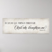 私はキリストの壁画を通して全てのことを行うことができる ポスター (正面)