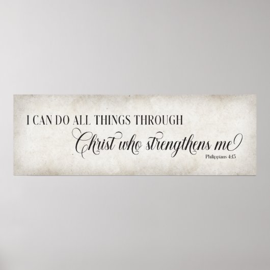 私はキリストの壁画を通して全てのことを行うことができる ポスター (正面)