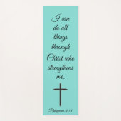 私はキリストの聖なる書物、 経典を通して全てのことを成し遂げる ヨガマット (正面)