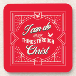 私はキリストを通してすべてのことをすることができる コースター