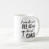 私はキリストを通してすべてのことをすることができる コーヒーマグカップ (正面右)