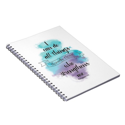 私はキリストを通してすべてのことをすることができる ノートブック (右側)