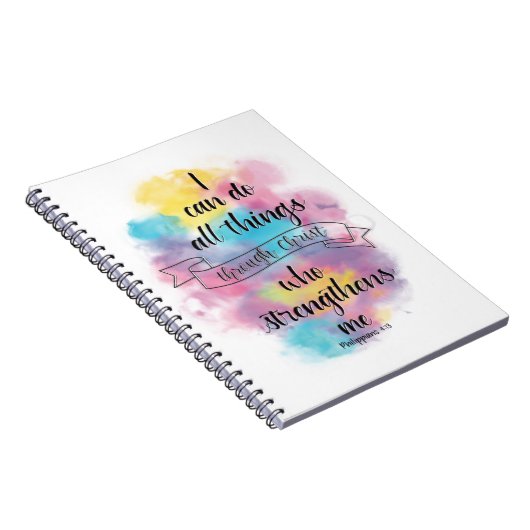 私はキリストを通してすべてのことをすることができる ノートブック (右側)