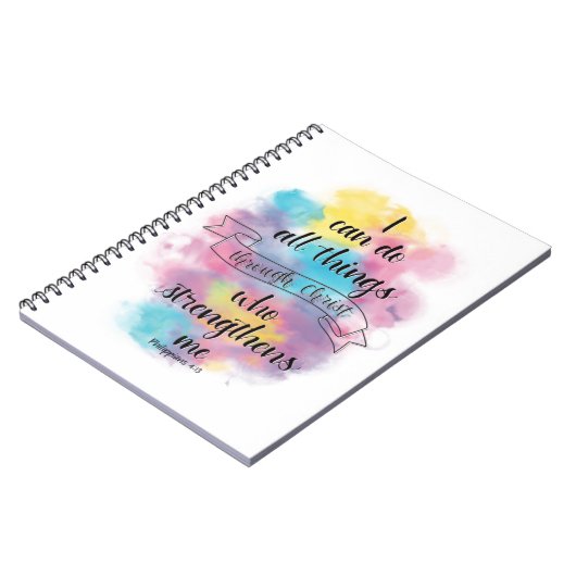 私はキリストを通してすべてのことをすることができる ノートブック (左側)