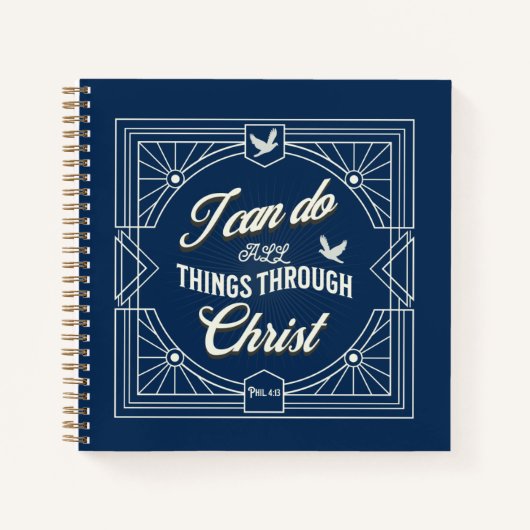 私はキリストを通してすべてのことをすることができる ノートブック (正面)