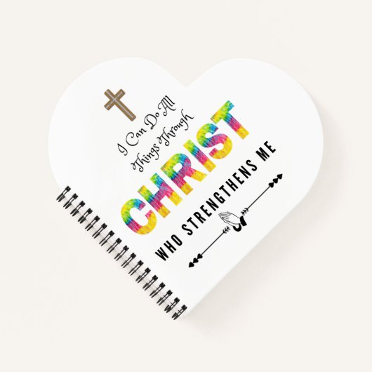 私はキリストを通してすべてのことをすることができる ノートブック (正面)