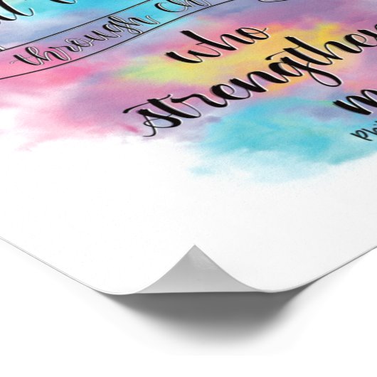 私はキリストを通してすべてのことをすることができる ポスター (角)