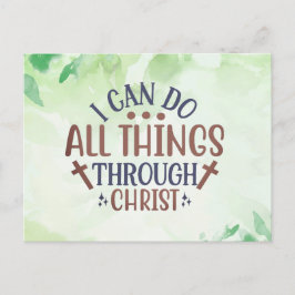 私はキリストを通してすべてのことをすることができる ポストカード