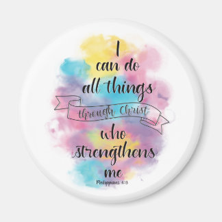 私はキリストを通してすべてのことをすることができる マグネット