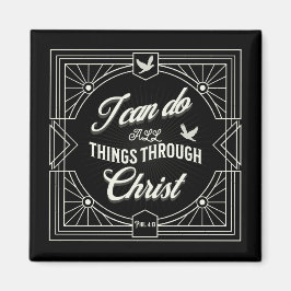 私はキリストを通してすべてのことをすることができる マグネット