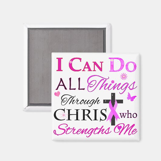 私はキリストを通してすべてのことをすることができる マグネット (正面/裏面)