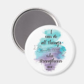 私はキリストを通してすべてのことをすることができる マグネット (正面/裏面)