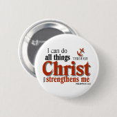 私はキリストを通してすべての事をしてもいいです 缶バッジ (正面&裏面)