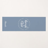 私はキリストを通して全てのことを行うことができる文字ダスティブルー ヨガマット (正面(横))