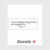 私はキリストを通して全てのことを行うことができる澄ん- シール (シート)