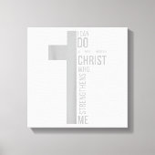 私はキリストを通して全てのことを行うことができる キャンバスプリント (正面)