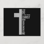 私はキリストを通して全てのことを行うことができる シーズンポストカード (正面)